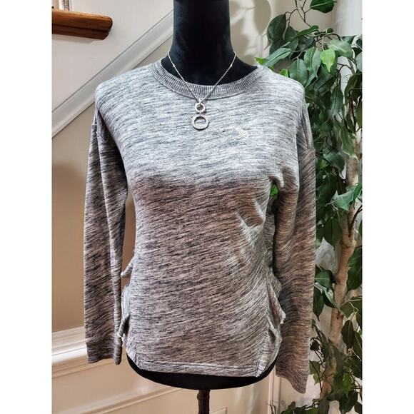 Abercrombie Women's Gray Cotton Round Neck Long Sleeve Pullover Knit Sweater S - Picture 11 of 13